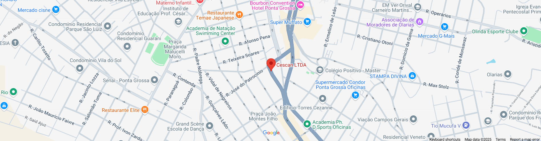 Clinica imagem Ponta Grossa | Imagem da localização do Cescan